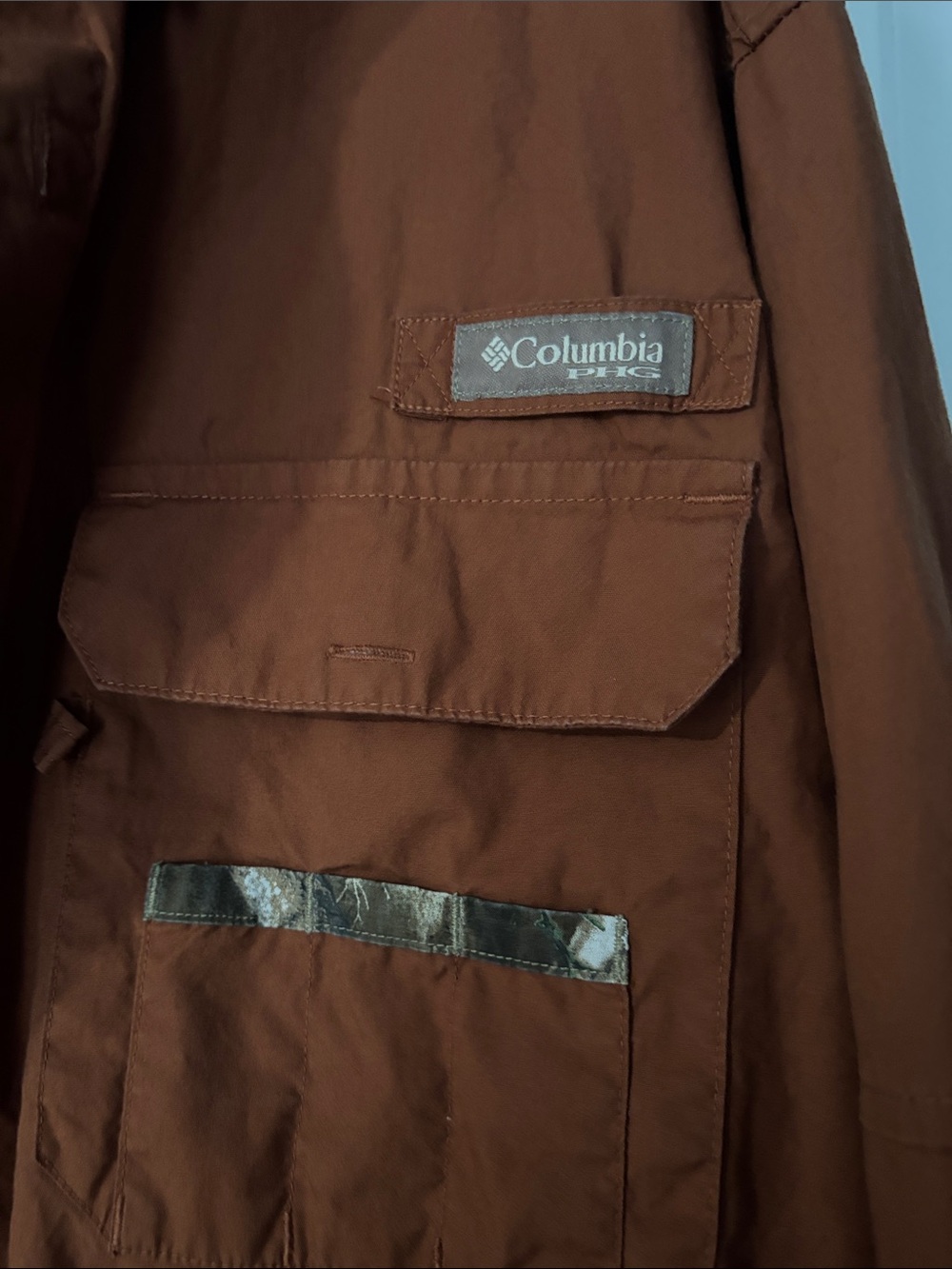 Columbia Men's Rust Orange Lightweight Shirt Jacket Size XL/TG - Picture 3 of 5